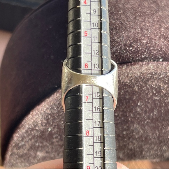 Signed Anna Beck Large Saddle Shaped Dotted Sterling Silver Ring Size 6.5 - Picture 8 of 8